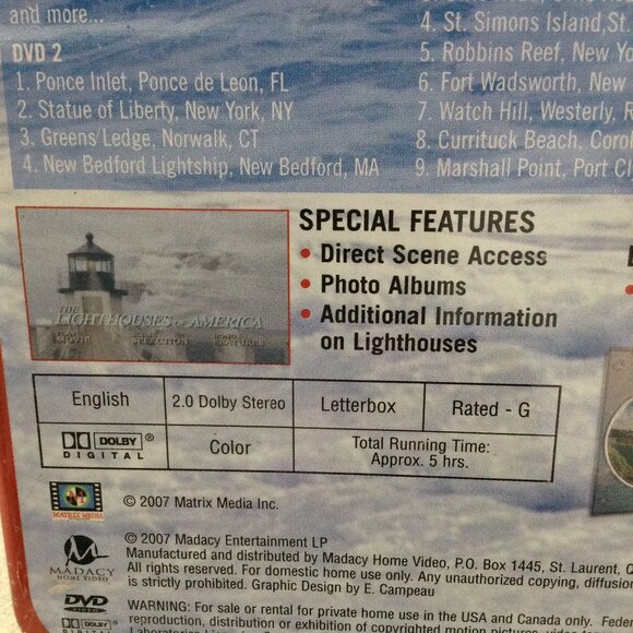 VTG 2007 New Old Stock, Collector's Edition DVD Lighthouses of American Set. - Picture 4 of 5